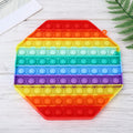 Large Rainbow Push Bubble Fidget Toy | Big Size Sensory Stress Relief for Kids and Adults
